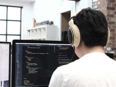 developer writing code