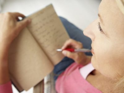 Woman planning her content strategy