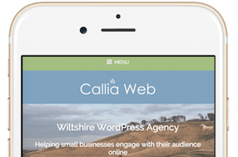 callia web website on iphone featured image