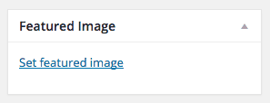 featured image meta box