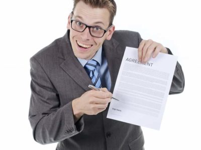 Salesman asking for the sale