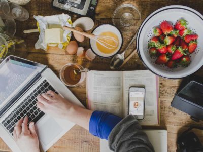 Food recipe development and website content creation