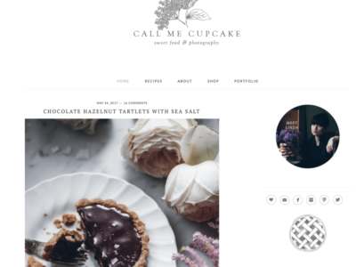 Call Me Cupcake - Top 5 Food Blog Designs