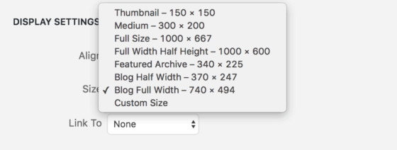 image display settings