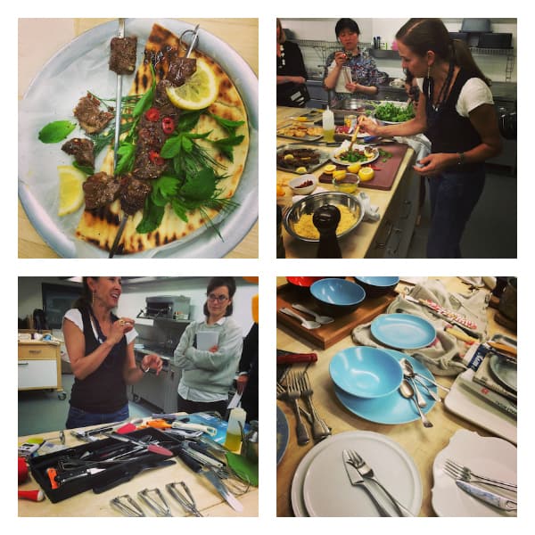 Food Stylist and Writer Jennifer Joyce opens up her food styling kit to show her class at Leiths