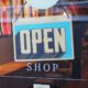 open sign