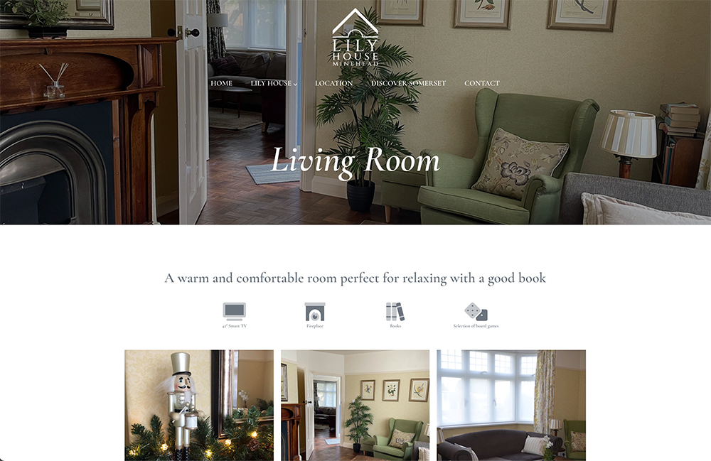 Lily House Minehead footer room page