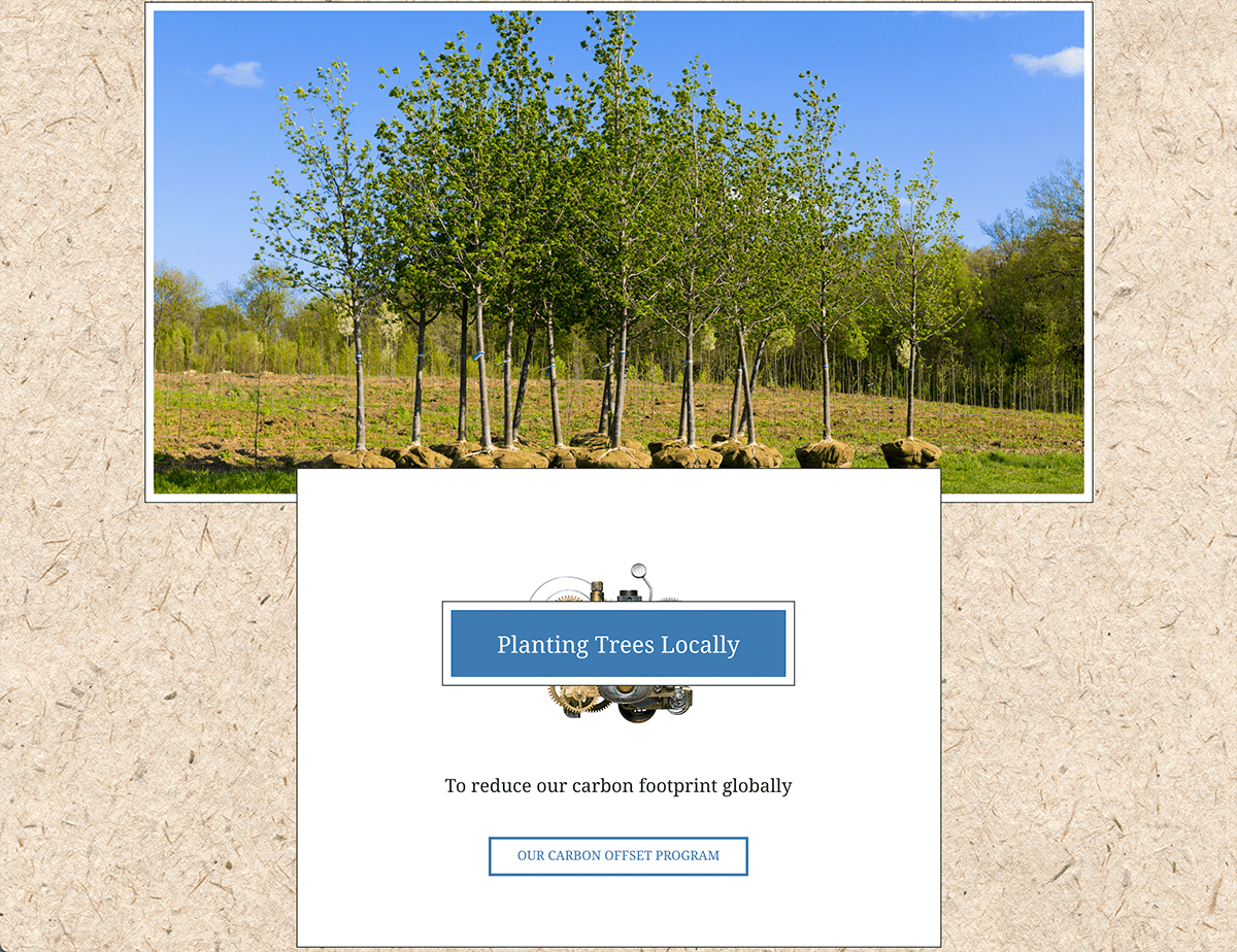 Cadley Garage planting trees