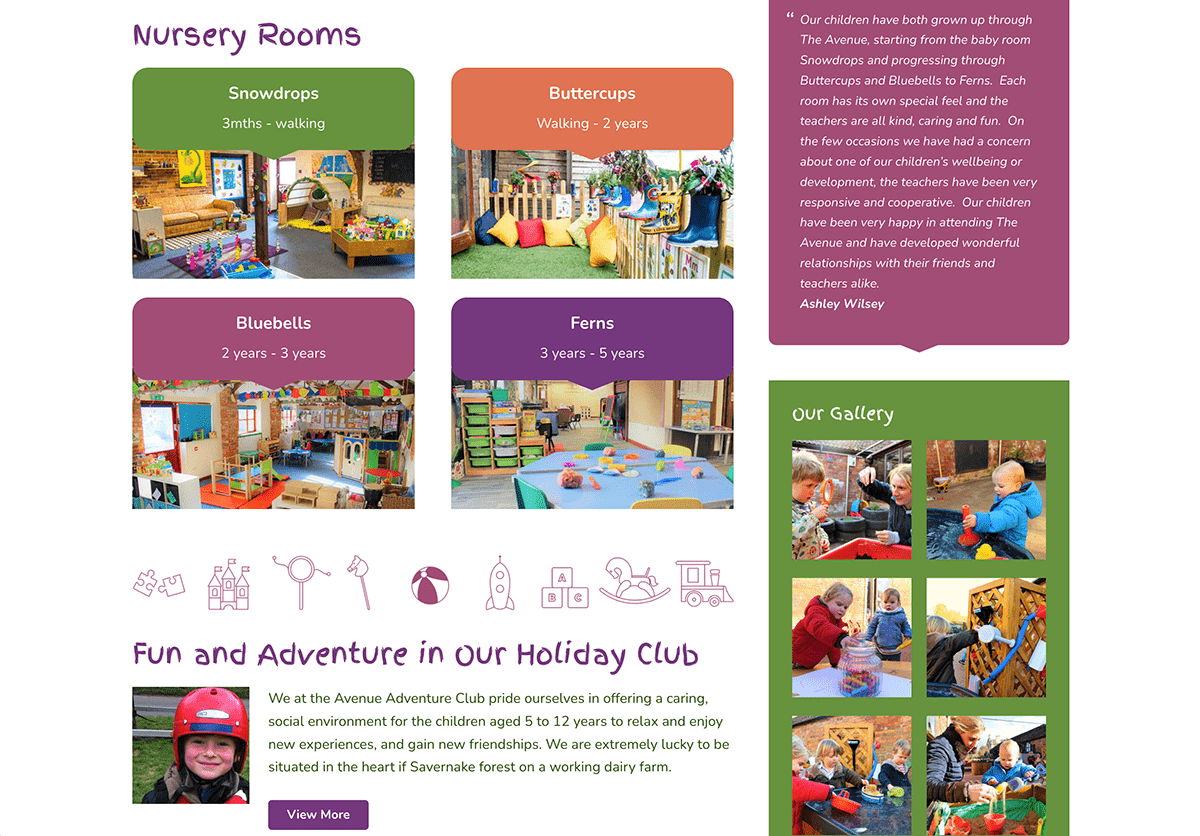 Avenue Nursery nursery rooms section