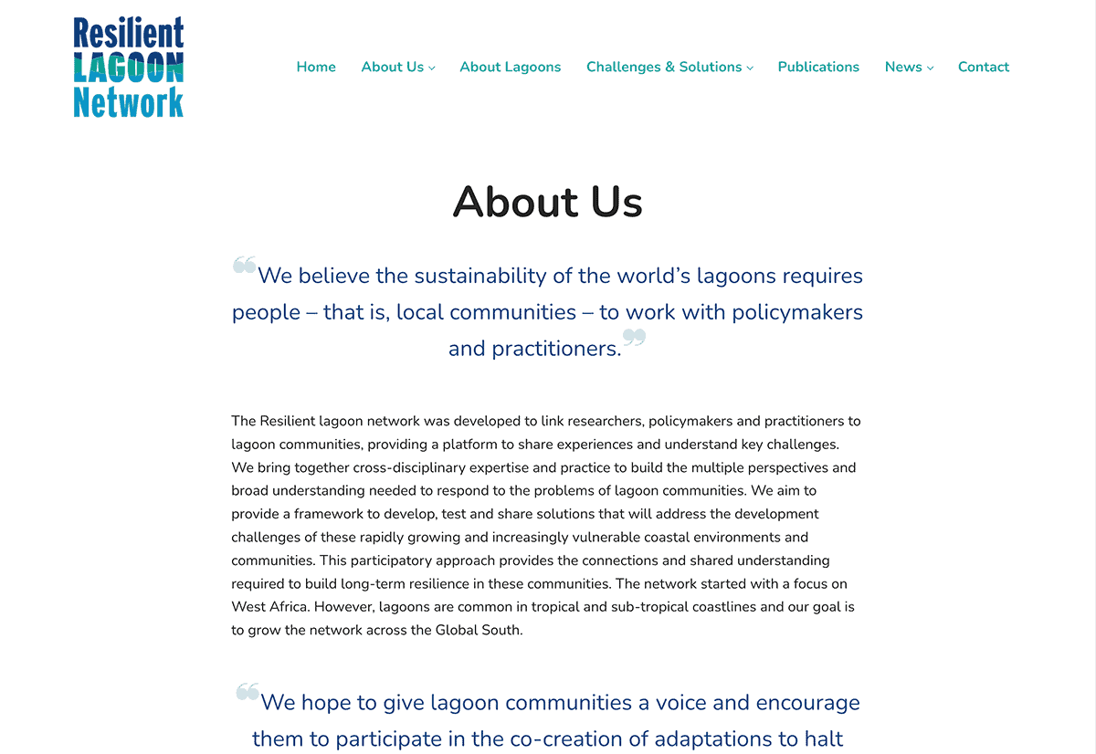 Resilient Lagoon Network about us