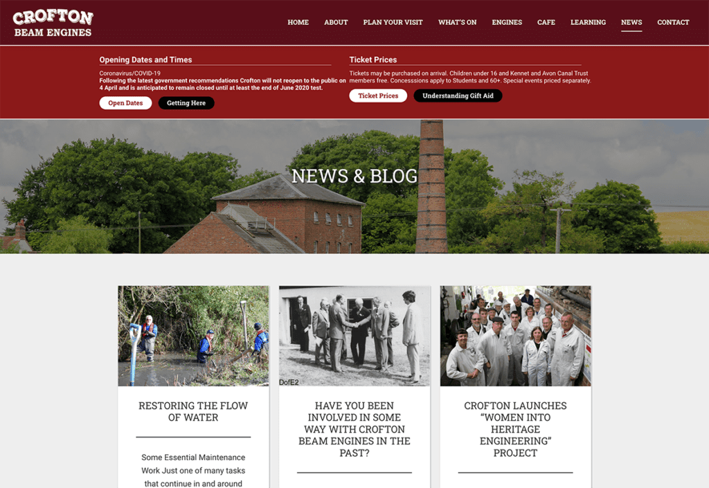 Crofton Beam Engines News Archive page